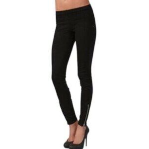 Joe's Jeans Black Denim Jeggings with Ankle Zipper Business Casual Medium